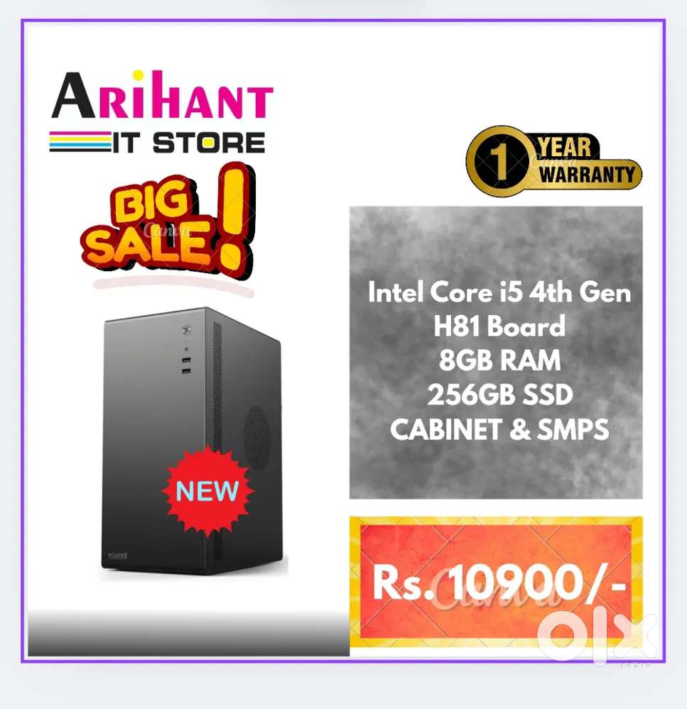 NEW CPU / Intel Core i5 4th Gen / 1 Year Warranty /  SURAT