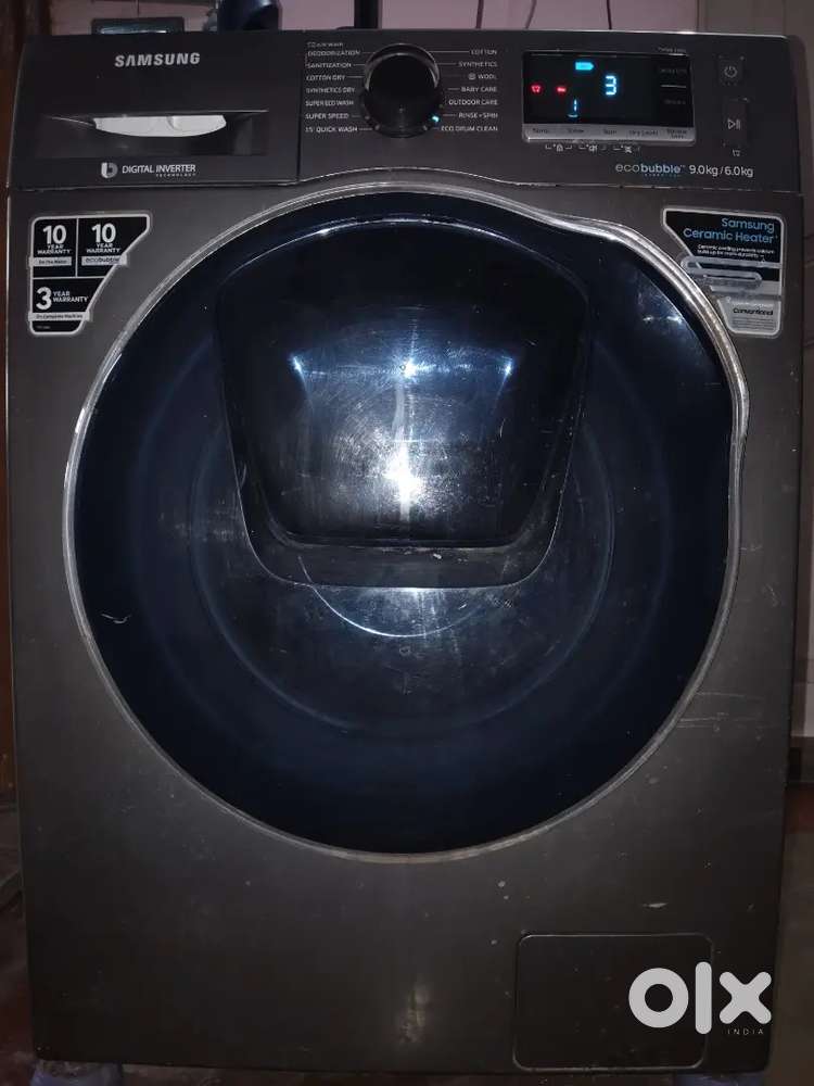 Samsung digital inverter 9kg eco bubble front loading washing machine