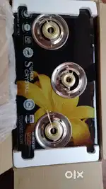 Brand new Surya crystal Black 3 Burner Gas Stove auto
lighter