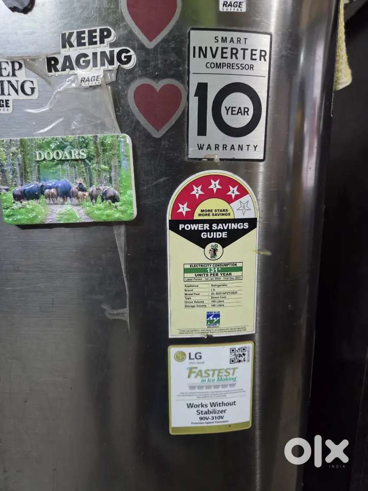 190 ltr LG 4 star Refrigerator