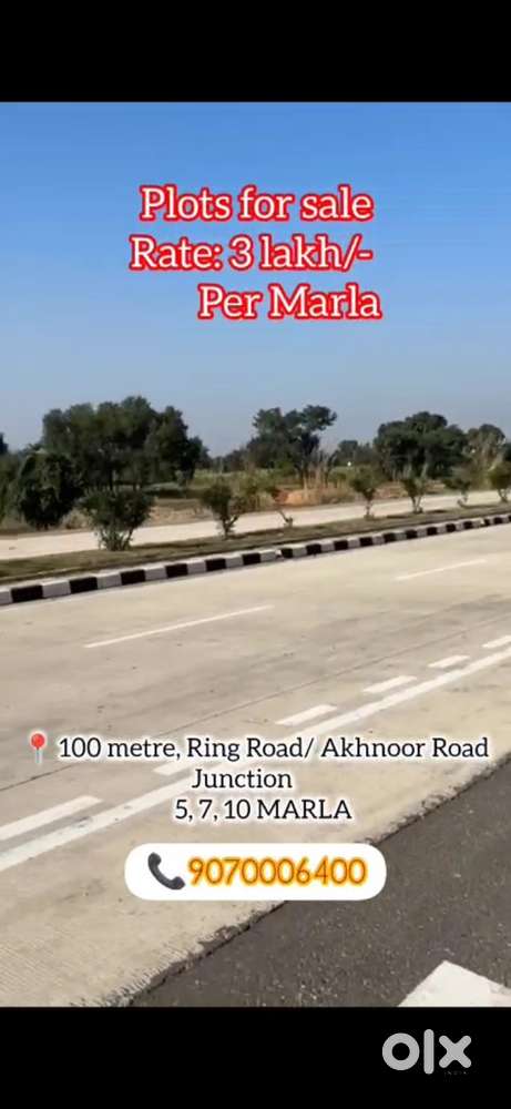 Plots for sale near akhnoor ring road junction
