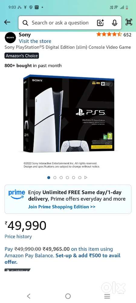 Ps5 digital model with box