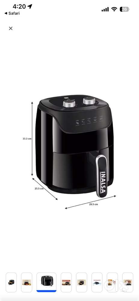 Inalsa airfryer  1400watt  4.2 liters  visiblewindow