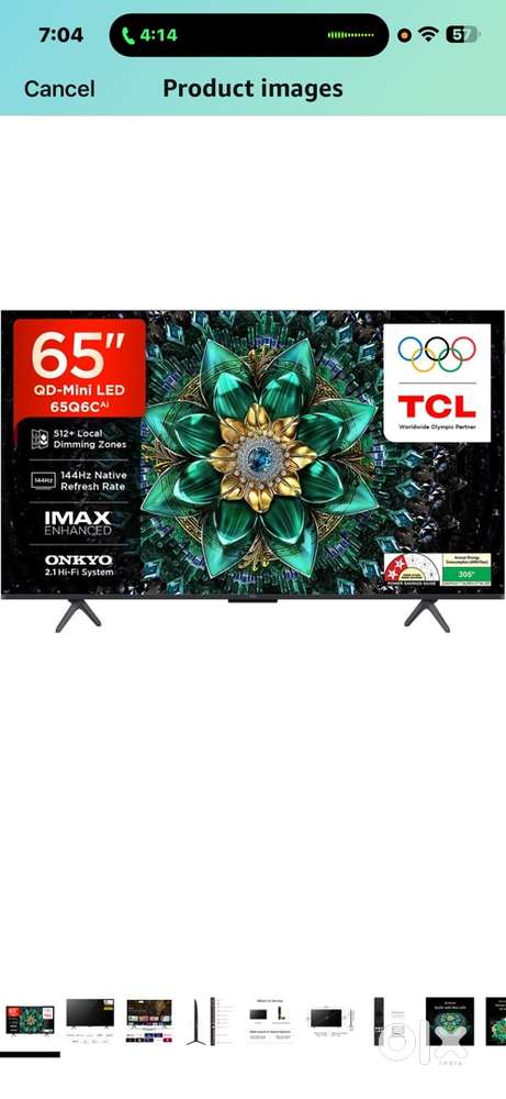 TCL 65 inch 4K 144Hz Gaming Ultra HD QD-Mini Led TV