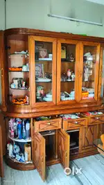 Luxury showcase, spacious wardrobe, corner tv unit & storage unit
