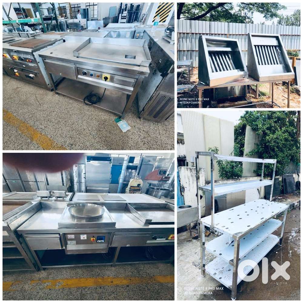 Cocktail station,kitchen heat exhaust system,ss counter,rack -used+war