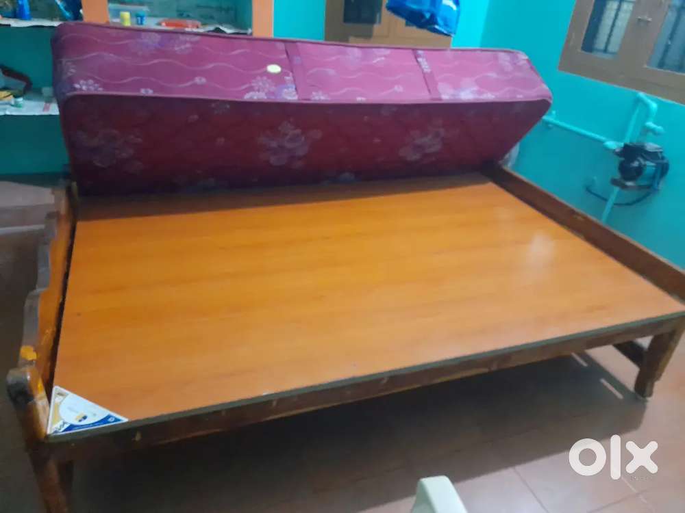 Teak wood bed and Repose mattress