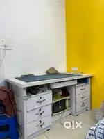 White computer table