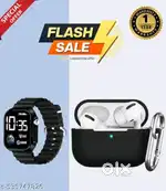 Airpods pro with black protective case free black watch