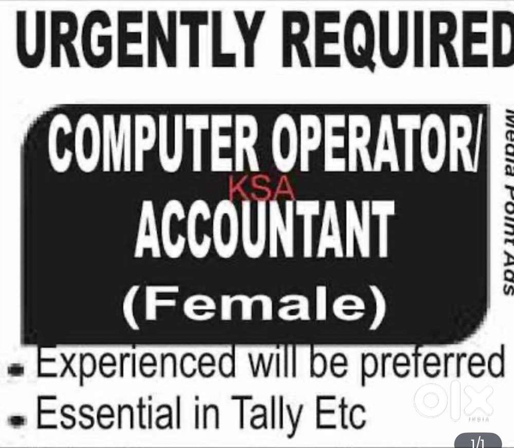 FEMALE TALLY OPERATOR REQUIRED