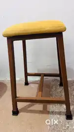 Iron Stool with cushioned seat