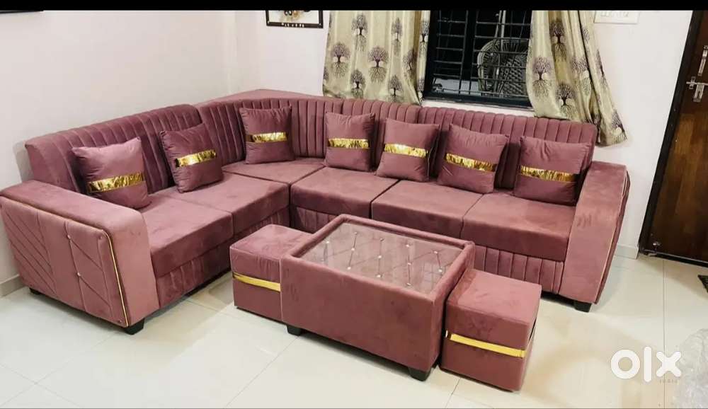 Direct From Manufacturing Outlet, Traditional L Shape Sofa with Set