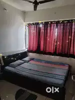 Move out sale — Queen bed with mattress, 2 door wardrobe, Study Table