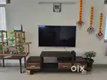 Sheesham TV Entertainment Unit Finish Color - Walnut and Teak Draw