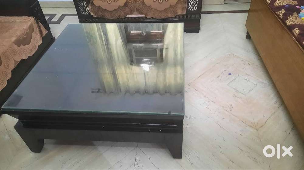 Centre table with glass