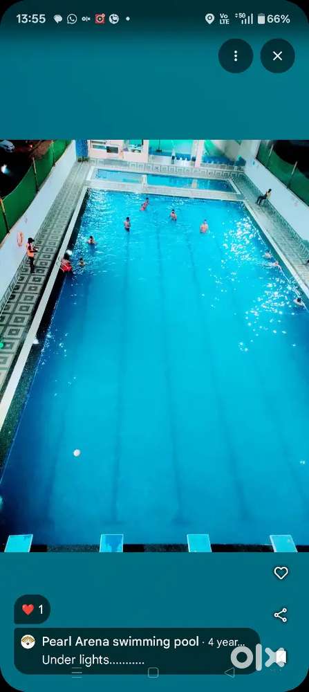 Support staff swimming pool and gaming zone