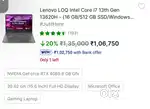 Lenovo loq ,nvidia 4060 graphic card i7 13gen 13620h, 16gb ram ,500gb