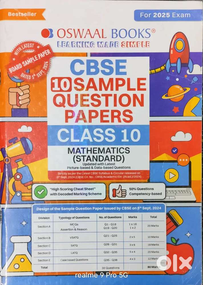 Oswaal CBSE class 10th Mathematics Sample paper