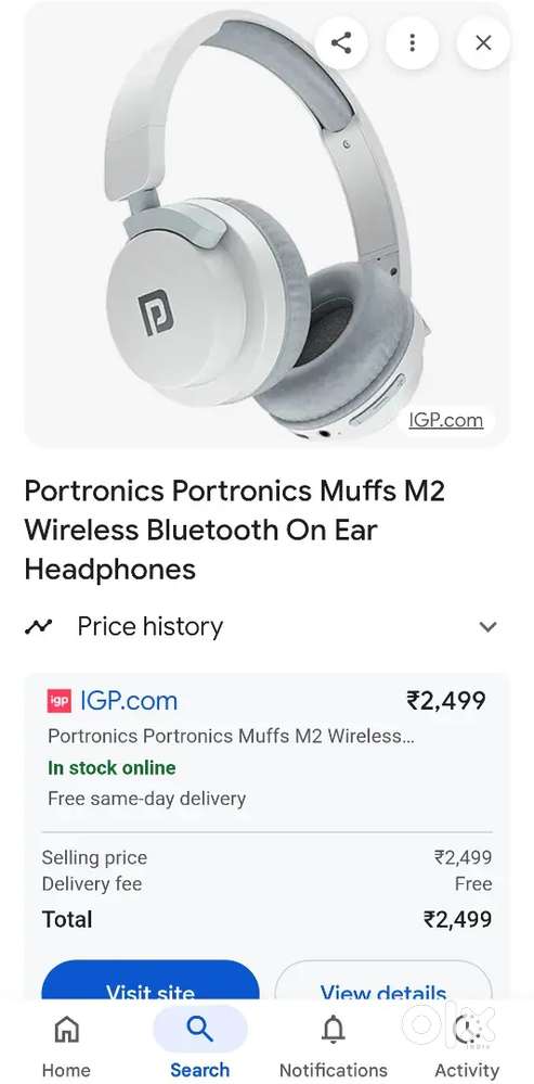 Portronics Portronics Muffs M2 Wireless Bluetooth On Ear Headphones