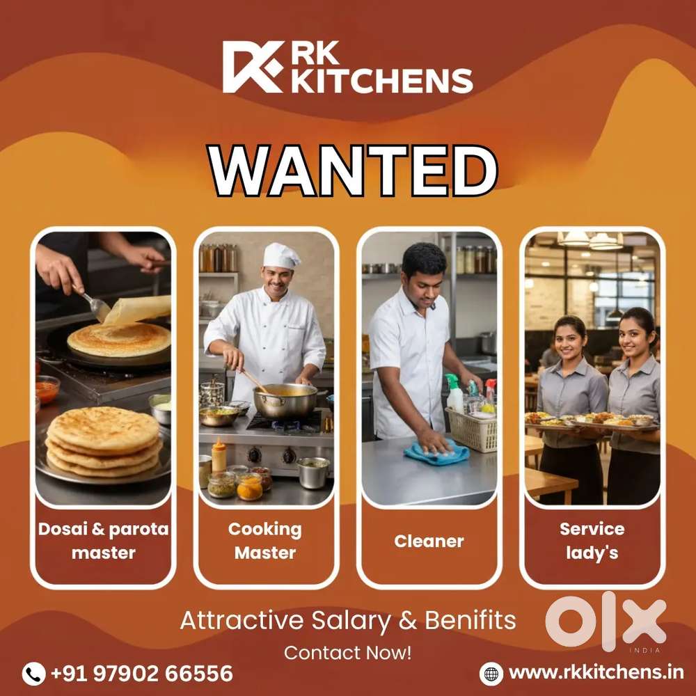 Wanted south indian master .parota master cleaners .suppliers