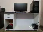 White computer table