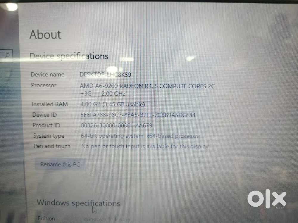 Laptop Dell window 10