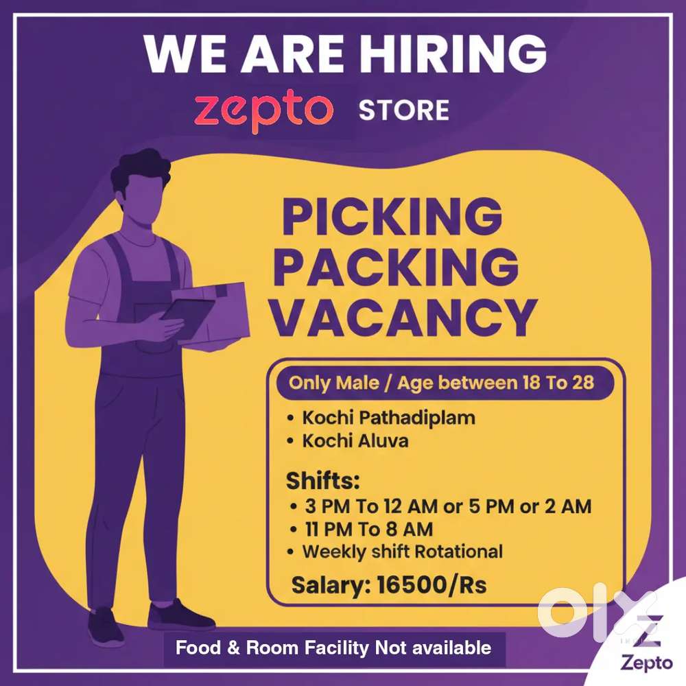 Zepto Pathadipalam Packing Picking vacancy
