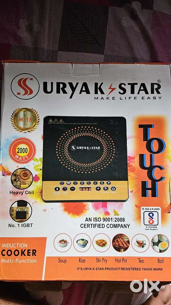 2000 W Induction Cooktop Push Button (Black, M13

PRO)