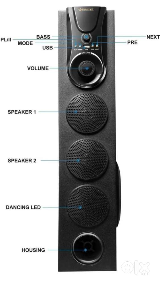 Philips Home Bluetooth Speaker Tower with Woofer Tower Speaker