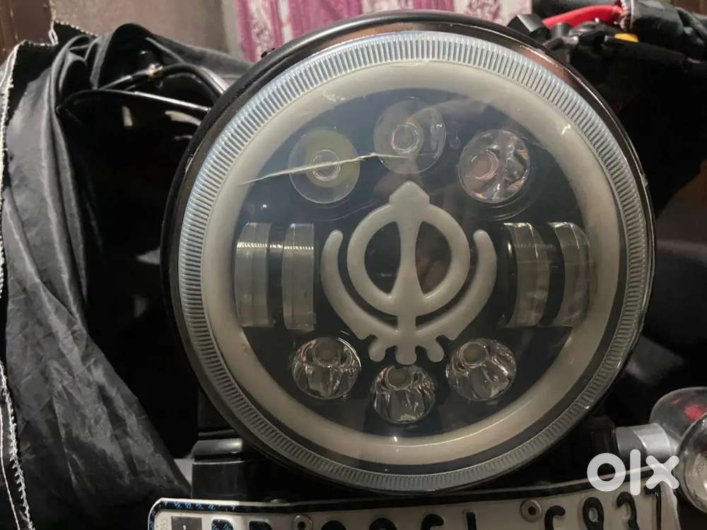 Bullet LED light orenge ring light and ਖੰਡਾ white light