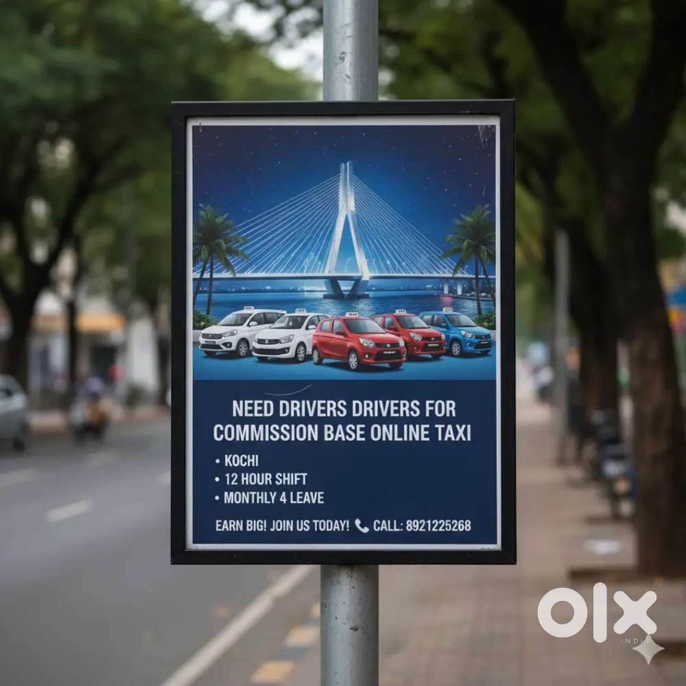Need driver for online taxi on commission bases in Kochi