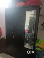 3 door novapan wooden wardrobe and table