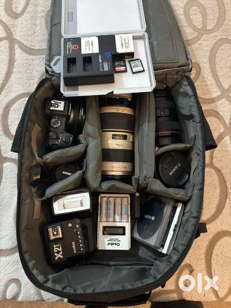 Canon camera with  equipment
