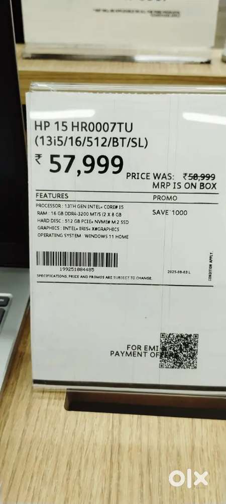 HP laptop 2 month old