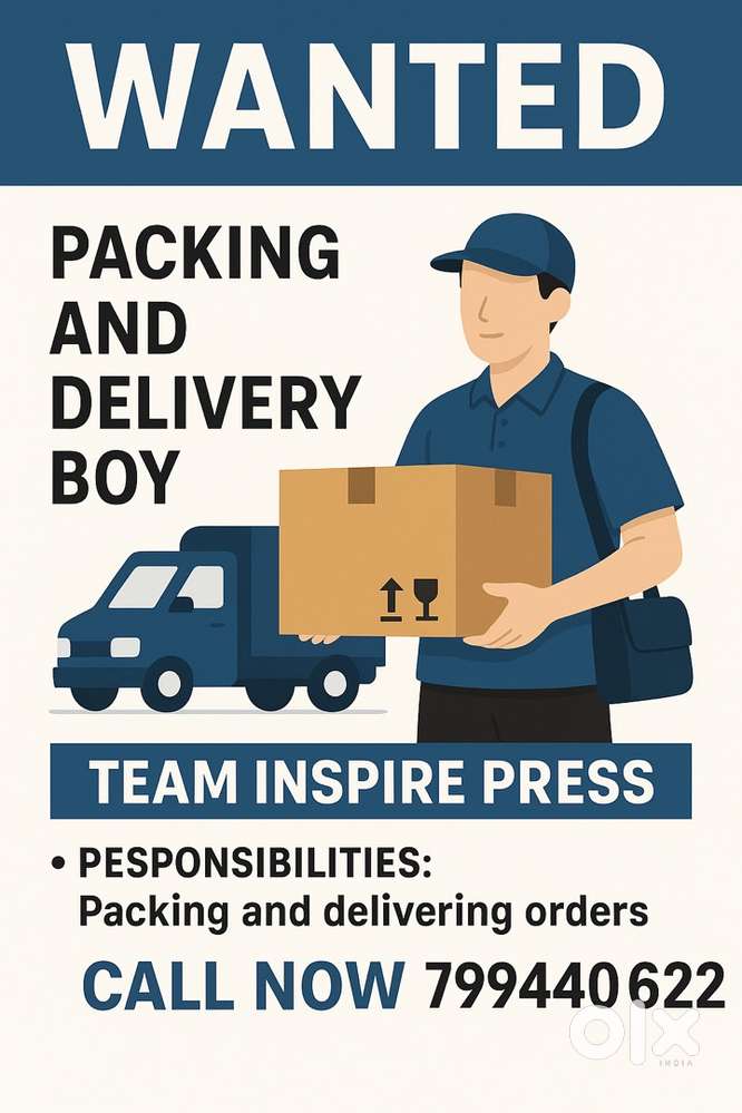 Wanted delivery and packing boy