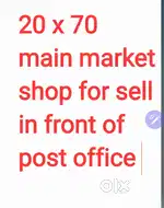 20 x 70 shop for sell in front of post office makaniyapura