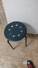 Folding table and iron chair