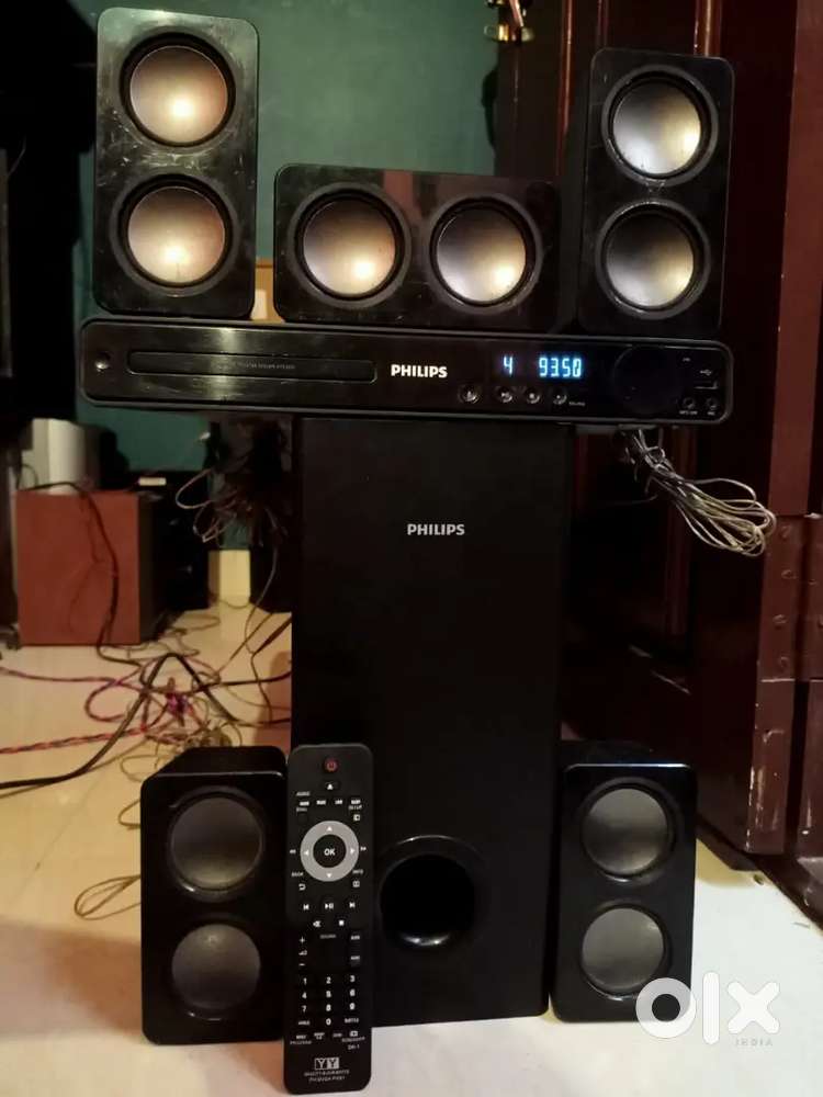 PHILIPS 5.1 HOME THEATRE 1000WATTS ALL WORKING CONDITION fixed price