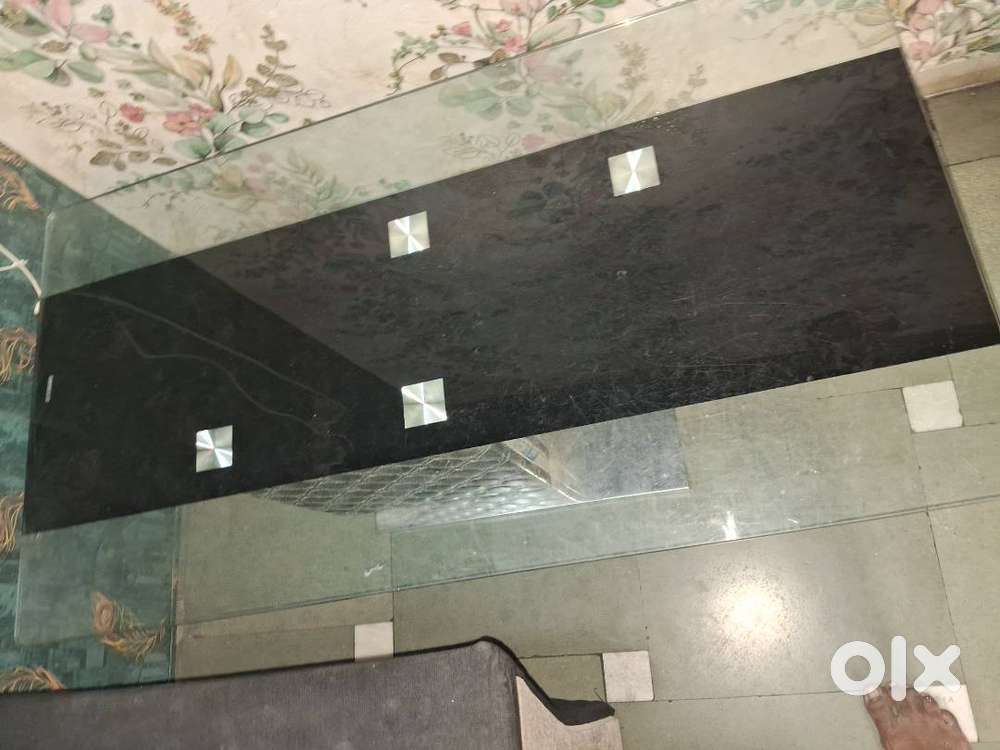 Centre table with glass top