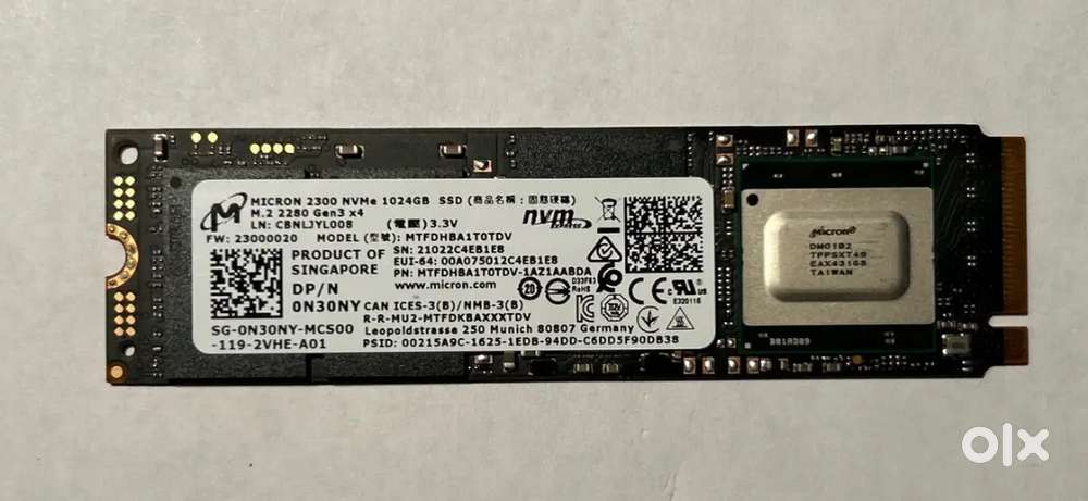 Nvme ssd 1tb micron m.2