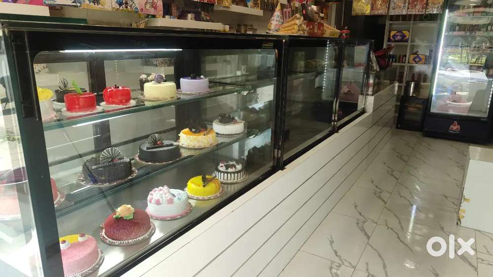 Cake and sweet fridge