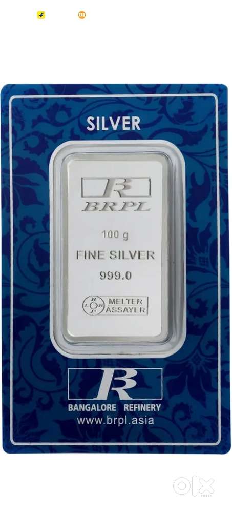 BRPL seal packed 999 100gm silver Bar