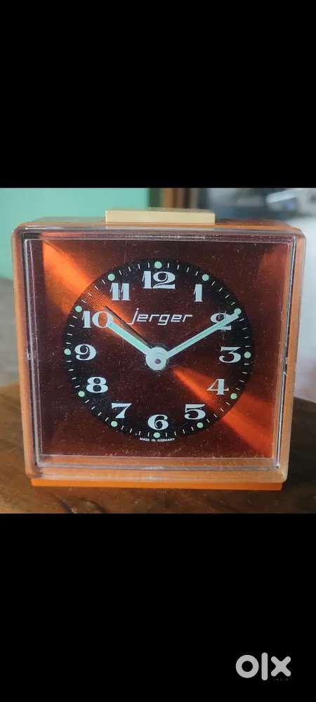 Genuine Jerger mechanical Alarm Clock Vintage Germany