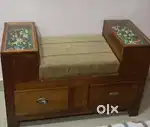 Single wooden sofa