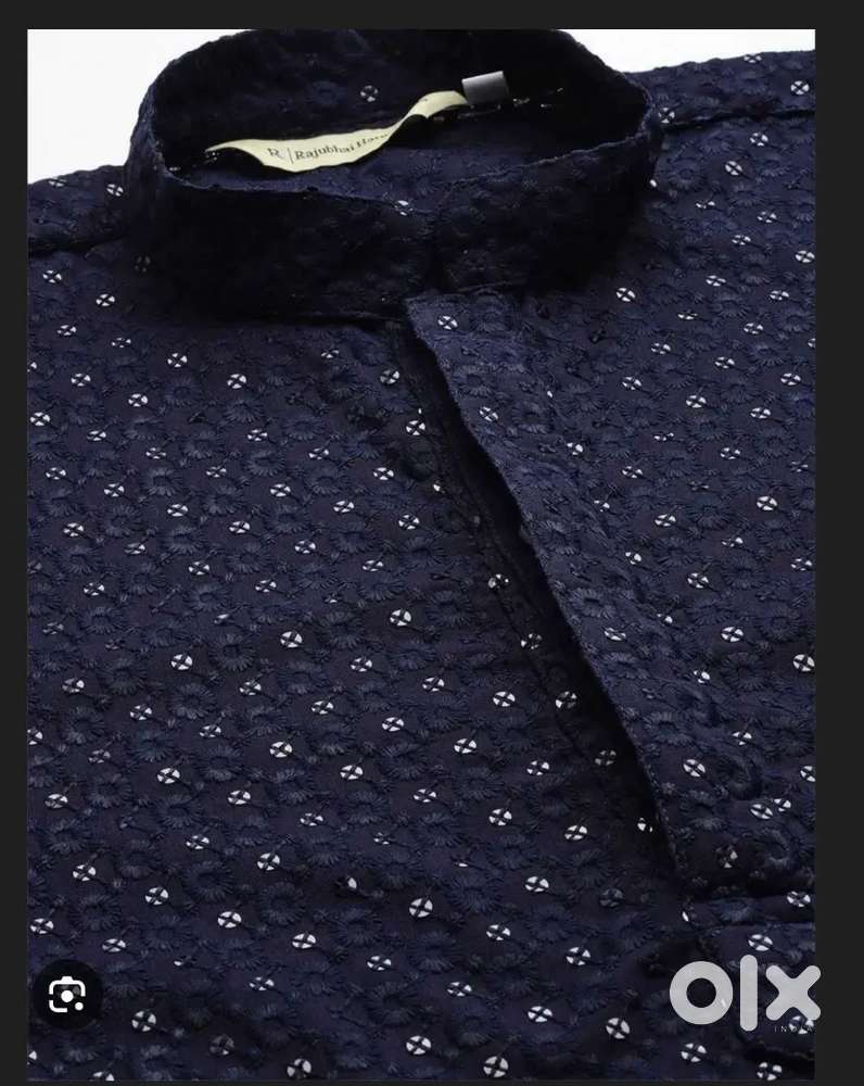 Sequence navy blue kurta