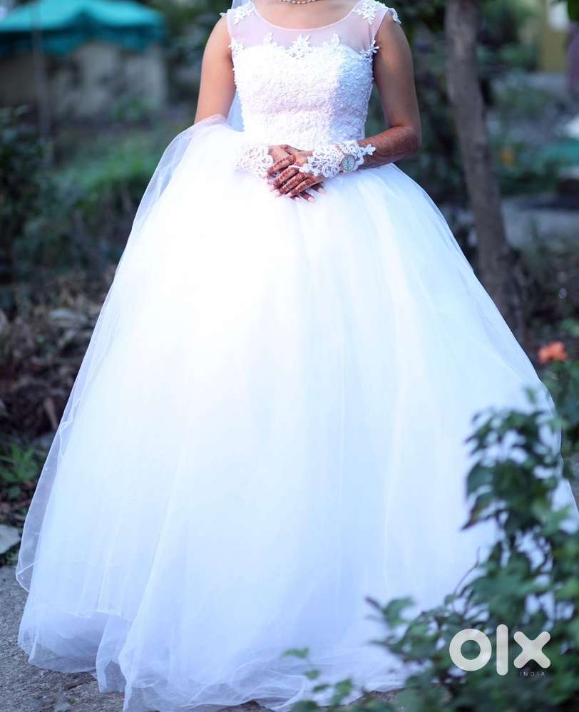 White wedding gown