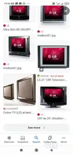 LG tv flatroon Colour tv 21 inch screen size with remord