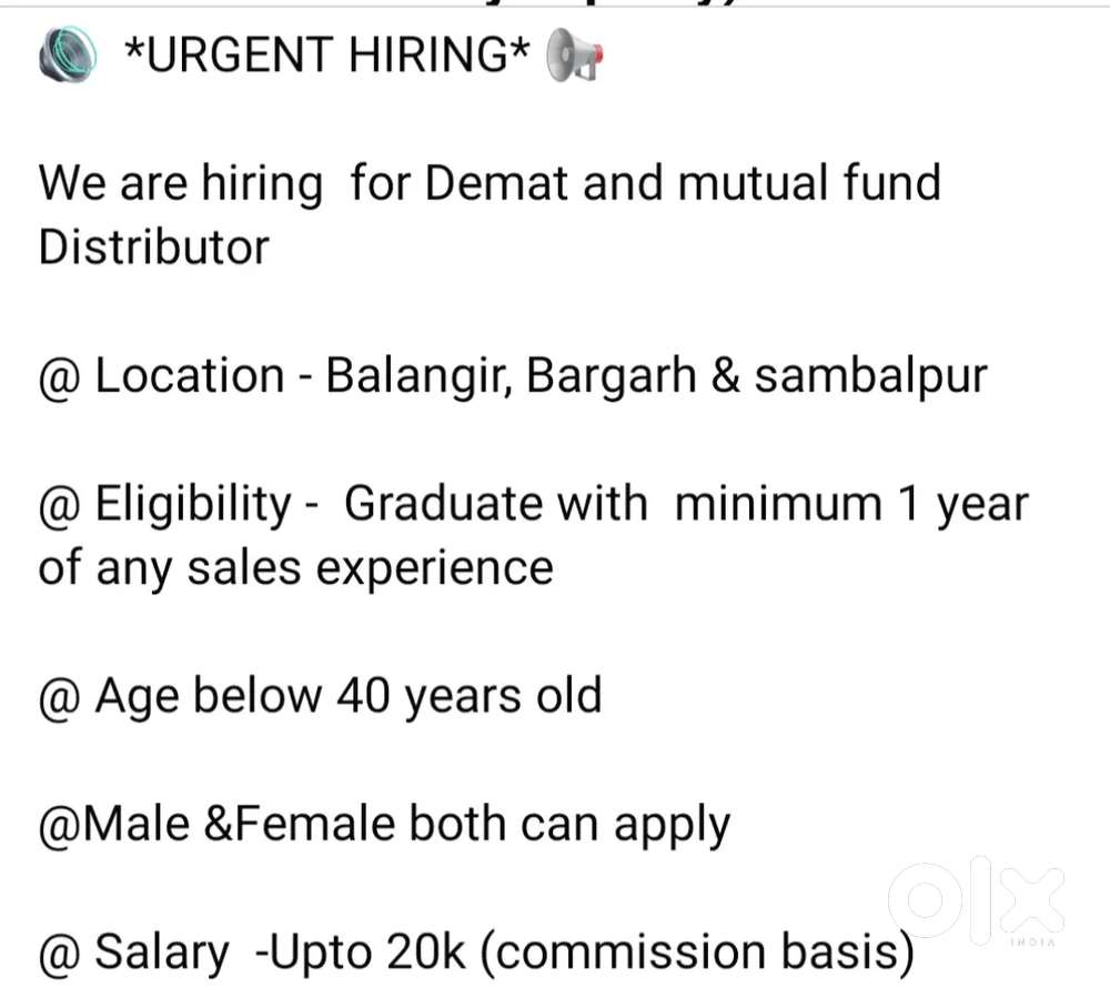 Mutual fund Distributor