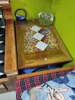 Sofa come bed, minisofa, table
