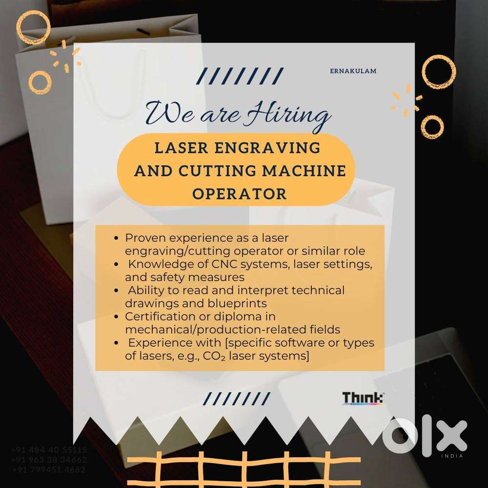 Wanted – Laser Cutting / Engraving Machine Operator